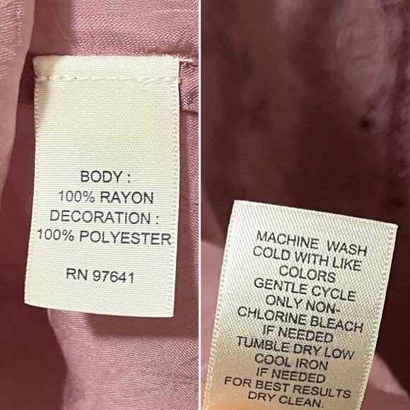 J Jill Victorian Style Old Rose Lace Button Blouse Size 3X Rose Pink Feminine - Picture 10 of 10